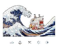 YJacuing Anime One Piece Wooden Jigsaw Puzzles for Adults, 200 Piece Unique Shaped Premium 5mm Wood Puzzles Family Game (Thousand Sunny, Medium)