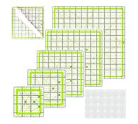 Yjcnelcr 6Pcs Clear Acrylic Sewing Ruler Quilting Patchwork Templates Ruler for Fabric Cutting Sewing Measuring Dressmaking