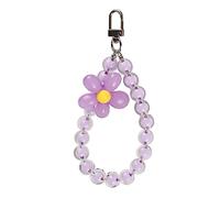 Yjcnelcr Acrylic Beaded Floral Wristband Handmade Bracelet Beaded Phone Chain Acrylic Texture Phone Jewelry for Bag