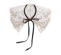 Yjcnelcr All-Match White Crochet Flowers Decorative Collar Guipure Dress Clothes Sewing Collar Trim Handmade