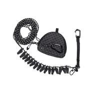 Yjcnelcr Compact Clothesline for Camping and Temporary Hotel Drying | Portable Laundry Line with Clips, Hook Strap Layout, Black Pouch Included