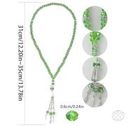 Yjcnelcr Crystal Tasbih Bead Muhammad Rosary Beads 99 Beads Necklace