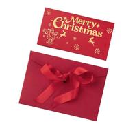 Yjcnelcr Festival 6 Pocket Cash Holder Red Christmas Envelope Recyclable Paper Bill Organiser Accessories For Adults Christmas Stocking Inserts