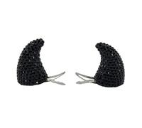 Yjcnelcr Hair Clips for Women Hair Barrettes 1pair Diamond Studded Horn Shape Hairpins Harajuku Girl Hair Clip Bangs Ponytail Braids Hair Clip for Woman Girl Gift Hair Pins Hair Accessories for Girls