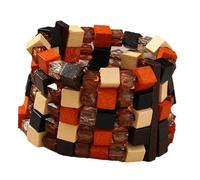 Yjcnelcr Multicolor Wood and Acrylic Beaded, Casual, B