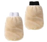 Yjcnelcr Soft Lambswool Sheepskin Wash Mitt Car Duster Window Cleaning Cloth Wax Detail Accessory Rag Sponge Brush Washable Glove Thermal Gloves For Kids