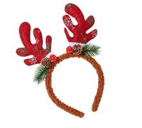 Yjcnelcr Sparkling Plush Christmas Headbands Festive Party Hair Accessories For Dancing Cosplay Photo Props Mistletoe Headwear