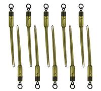 YJDEWohovv 10Pcs Inline Leads Carp Fishing Swivels Pva Tube Bags Stems | Fishing Wire Connector Accessories for Lead Insert End Terminal Connector Tackle Fishing Feeder Pole Sticks
