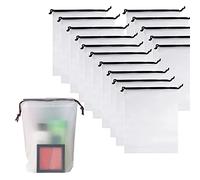 YJDEWohovv 15 Pcs Drawstring Storage Bags Reusable Travel Clothes Bag Luggage Waterproof Organiser Pouches Travel Accessories for Shoe Clothes Cosmetics