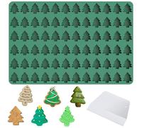 YJDM Christmas Silicone Mould, Silicone Mini Gummy Molds Gingerbread Man Candy Mould for Baking,Cookies,Pudding,Jelly,Dog Treat with Scraper (100 Cavity Gingerbread Man)
