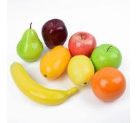 YJDOORPLAY 8 Piece Artificial Fruit Set Realistic Plastic Decorative Fruits for Home Kitchen Table Arrangement Party Display Photography Props Wedding