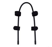 YJDOORPLAY Adjustable Shape Drain Hose Guide Assembly for Kitchen Sink and Laundry Tub, Flexible Polyester Hose Support with Rust-Resistant Black Clamp