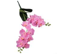 YJDOORPLAY Artificial Butterfly Orchid Stems 12 Heads Silk Moth Orchids Realistic Phalaenopsis Flowers Indoor Outdoor Wedding Party Home Decor 20inch(Pink)
