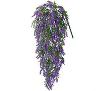 YJDOORPLAY Artificial Hanging Plants 70cm Length Fake Vine Flowers Simulation Ivy Leaf Indoor Outdoor Decorations for Wall Garden Wedding Room Hotel Patio(Purple)