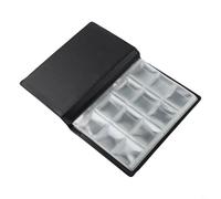 YJDOORPLAY Collection Album PVC Black 10 Coin Storage Holder Book With 120 For Collecting Commemorative Medals Tokens Display Organizer Home Storage Display Case 28mm Diameter Coins