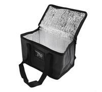 YJDOORPLAY Meal Delivery Thermal Bag Insulated Food Carrier Watertight Oxford Cloth Aluminum Foil Lining Zipper Large Capacity(16L)