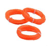 YJDOORPLAY Nylon Trimmer Line 2.4mm for EGO Power+ ST1500 Series Multi-Head String Trimmer Replacement Twisted Line Orange Pre-Cut 14FT Length 3 Pieces