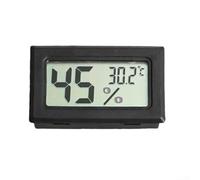 YJDOORPLAY Portable Digital LCD Hygrometer Thermometer, Accurate Temperature and Humidity Meter with Fast 10s Update for Reptile Enclosures, Brooders and Storage Areas(Black)