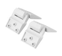 YJDOORPLAY Refrigerator Door Hinge Replacement 3 Holes Plastic Folding Mechanism for Haier Freezer Fridge Door Part White 12.7x5.2cm 2 Pack