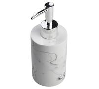 YJDOORPLAY Soap Dispenser 270ml Round Bathroom Countertop Pump Bottle for Shampoo Body Wash Kitchen Hand Soap Reusable Plastic Lotion Dispenser Bottle for Home Office Restaurant(Round White 270ml)