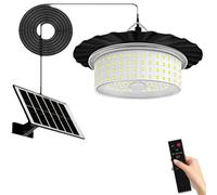 YJDOORPLAY Solar Shed Light with 244 LEDs, Split Panel Design for Indoor Outdoor Use, Motion Sensor and Remote Control, IP65 Waterproof Garden Lamp for Pavilion Garage Shed
