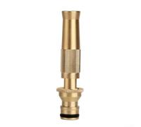 YJDOORPLAY Solid Brass Hose Nozzle with Adjustable Twist Spray Pattern, Leak-Proof O-Ring Seal Garden Sprayer for Watering Plants, Washing Cars and Cleaning Decks, Fits Standard 1/2 Inch Pipe