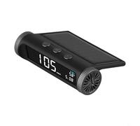 YJDOORPLAY Wireless Solar Car HUD Head,Up Display with GPS Speedometer, Digital Speed, Temperature, Clock and Fatigue Alarm for All Vehicles