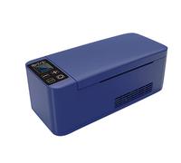YJDQYDSH Mini Refrigerator Portable,Low Noise Insulin Refrigerated Box, Intelligent Temperature Control,Fast Cooling/Blue/A
