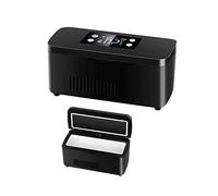 YJDQYDSH Portable Insulin Refrigerated Box,Mini Charging Intelligent Temperature Household Cooling Box,Vaccine Drug Transport Medical Car Small Refrigerator Constant Temperature/Black/No Batt