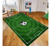 YJDRUG Soccer Field Area Rug,60x110cm,Football Rug for Boys Bedroom，Playmat Area Rugs for Kids Rooms，for Living Dinning Room Bedroom Kitchen Hallway Office Modern Home Decorative