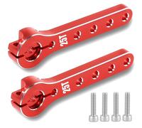 YJDTESVC 2Pcs 25T Servo Horn 56mm Metal 25 Teeth Extension Steering Servo Arm For 100CC Balsa Airplanes RC Plane Helicopter Car(Red 2pcs)