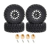 YJDTESVC 4Pcs 62X24mm 1.2 Inch Metal Beadlock Wheel Rim Tire Set For 1/18 1/24 RC Crawler Car TRX4M Axial SCX24 AX24 FCX24