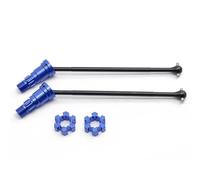 YJDTESVC 4Pcs Metal Front And Rear Drive Shaft CVD For Traxxas X-Maxx XMAXX 6S 8S 1/5 Monster Truck RC Car Upgrades Parts(Blau)