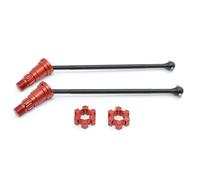 YJDTESVC 4Pcs Metal Front And Rear Drive Shaft CVD For Traxxas X-Maxx XMAXX 6S 8S 1/5 Monster Truck RC Car Upgrades Parts(Rot)