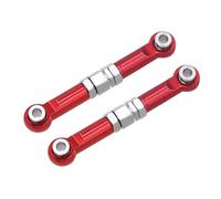 YJDTESVC CNC Aluminum Modification Steering Link Group Assembly Tie Rod For 1/16 MJX Hyper Go 16207 16208 16209 16210 H16 H16BM RC Parts(Steering Rod Red)