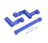 YJDTESVC CNC Aluminum Modification Steering Link Group Assembly Tie Rod For 1/16 MJX Hyper Go 16207 16208 16209 16210 H16 H16BM RC Parts(Steering Group Blue)