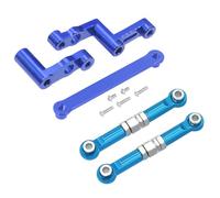 YJDTESVC CNC Aluminum Modification Steering Link Group Assembly Tie Rod For 1/16 MJX Hyper Go 16207 16208 16209 16210 H16 H16BM RC Parts(Blue Set)