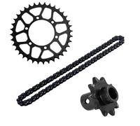 YJDTESVC Medium Carbon Steel 10T Front Gear+7075T Aluminum 36T Rear Gear+70-section Sprocket Chain Set for LOSI-1/4 Promoto-MX Motorcycle(36T 10T Gear Chain)