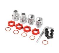 YJDTESVC Metal 12mm to 17mm Splined Wheel Hex Hub Adapter for Traxxas Slash2Wd Rustler Stampede Bandit 4WD RC Car Parts, Red
