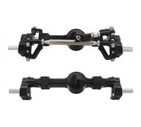 YJDTESVC MN99S CNC Full Metal Front And Rear Portal Axle For MN D90 D91 D99 D99S MN99S MN98 MN90 1/12 RC Car Upgrades Parts(Schwarz)