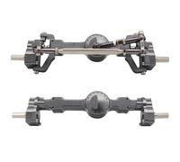 YJDTESVC MN99S CNC Full Metal Front And Rear Portal Axle For MN D90 D91 D99 D99S MN99S MN98 MN90 1/12 RC Car Upgrades Parts(Titanium Color)