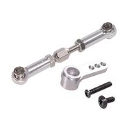 YJDTESVC Remote Control Car Metal Upgrade Steering Rod Steering Linkage Servo Arms For MJX Hyper go 1/16 16207 16208 16209 16210 H16(Silver)
