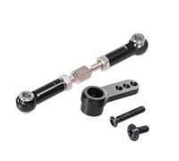YJDTESVC Remote Control Car Metal Upgrade Steering Rod Steering Linkage Servo Arms For MJX Hyper go 1/16 16207 16208 16209 16210 H16(Schwarz)