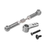 YJDTESVC Remote Control Car Metal Upgrade Steering Rod Steering Linkage Servo Arms For MJX Hyper go 1/16 16207 16208 16209 16210 H16(Gray)