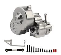 YJDTESVC T89C Metal Complete Transmission Box with Dig Gear 1 Speed for 1/10 RC Crawler Car Axial SCX10 AX10 Wraith,Titanium