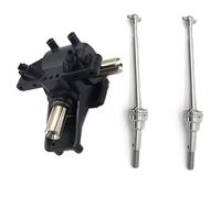 YJDTESVC X18A-1X Metal Differential Gear Front Rear Wave Box For Wltoys 12428 12423 & 2Pcs Metal Front Drive Shaft CVD 0090