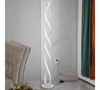 YJDZ Modern Spiral LED Floor Lamp - Dimmable with 3 Color Temperatures, Foot Switch for Living Room & Bedroom(White)
