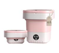 YJDZ Portable Washing Machine, Upgraded 13L Washer and Dryer, Deep Cleaning of Underwear, Socks, Lavadora Portatil, for Apartment, Dorm, Hotels, RV, Travel Laundry(Pink)