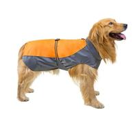 YJDZ Waterproof Dog Raincoat for Medium to Large Dogs - Adjustable Rain for Labrador, Golden Retriever, French & More(Orange,XX-Large)