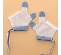 Yjemle 1 Pair White Stop Thumb Sucking, Baby Anti Eating Gloves No Scratch Breathable Finger Thumb Protector Thumb Sucking Stop for Kids Stop Thumb Fingers Sucking